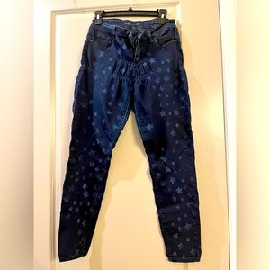 Guess Kate leggings dark blue wash with faded star design